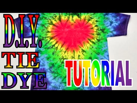 how to tie dye a heart on a t shirt