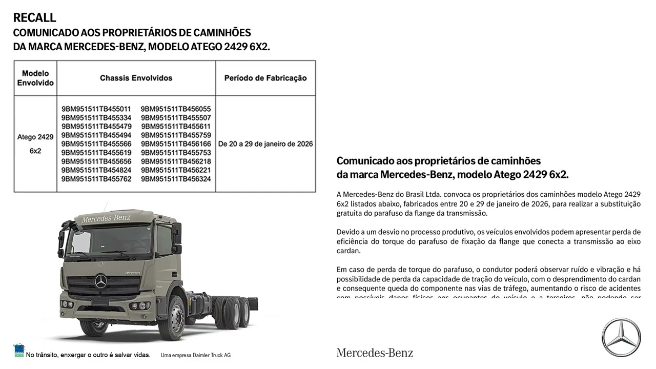 Recall Atego 2429 6x2