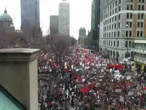 Timelapse-video van protest op 22 maart