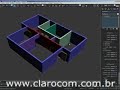 Maquete 3D de uma casa feita a partir do AutoCAD 2D