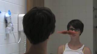 mustache and mirror.