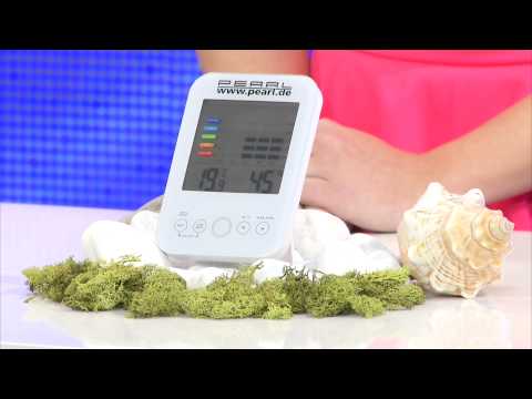 PEARL Digital-Hygrometer/Thermometer mit Schimmel-Alarm