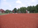 wxii's margaret johnson gets a lesson on the track to win a gold medal.