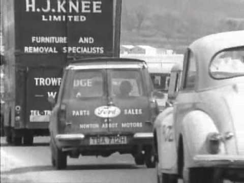 1970s - Newsreel of holiday traffic jams in Devon, England, early 70s, great for the car spotter... Look out for the Austin 3 Litre and the Aston-Martin DBS!
