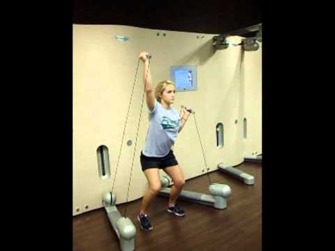 Unilateral calf raise with alt shoulder press