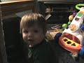 Caleb Beeching eating a cookie