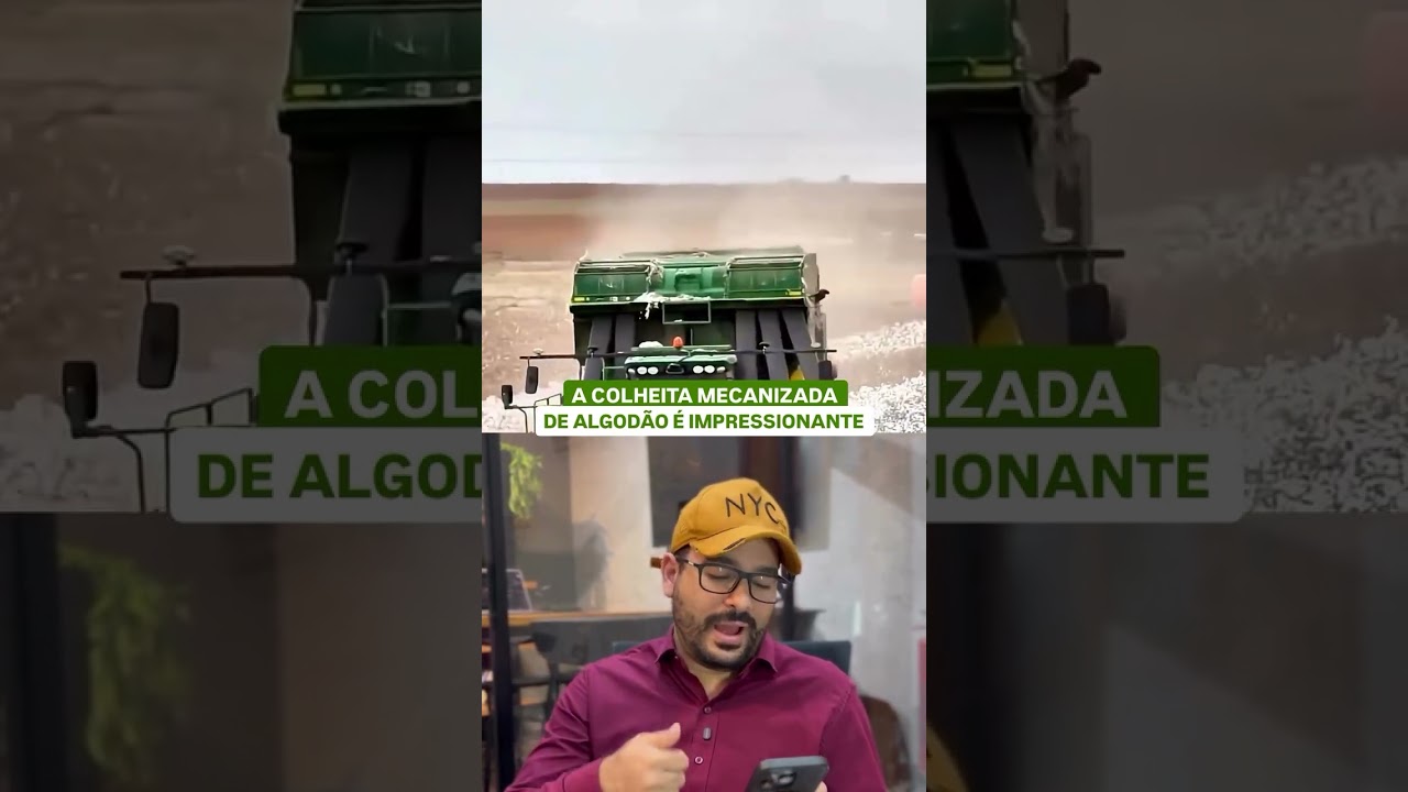 Essa máquina do ALGODÃO faz o trabalho de 40 pessoas 😱 #shorts #algodão #agro