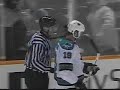 Joe Thornton roughs up Jaroslav Spacek