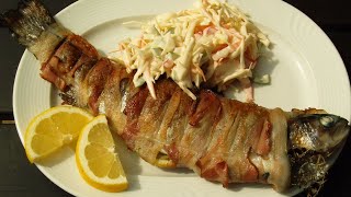 Forelle im Speckmantel gegrillt und mit Kräutern gefüllt | Topfgucker-TV Forelle im Speckmantel gegrillt und mit Kräutern gefüllt | Topfgucker-TV