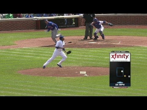 Video: NYM@CHC: E. Jackson makes nice play on comebacker