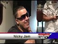 nicky jam singing at latino 96 3 studio