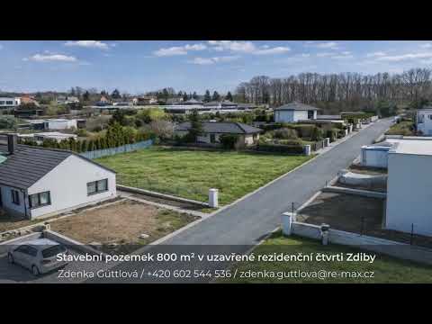 Video Stavební pozemek 800 m² v uzavřené rezidenční čtvrti Zdiby