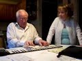 Dad on Roll-up Piano Keyboard Dad on Roll-up Piano Keyboard