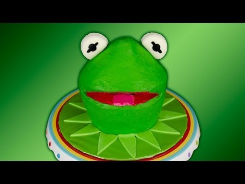 Kermit the Frog Cake / Muppets Cake using Green Velvet Cake by Cookies Cupcakes and Cardio