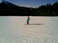 Sveva from Trento (Italy) skiing backward 4 yrs and 8 mts old