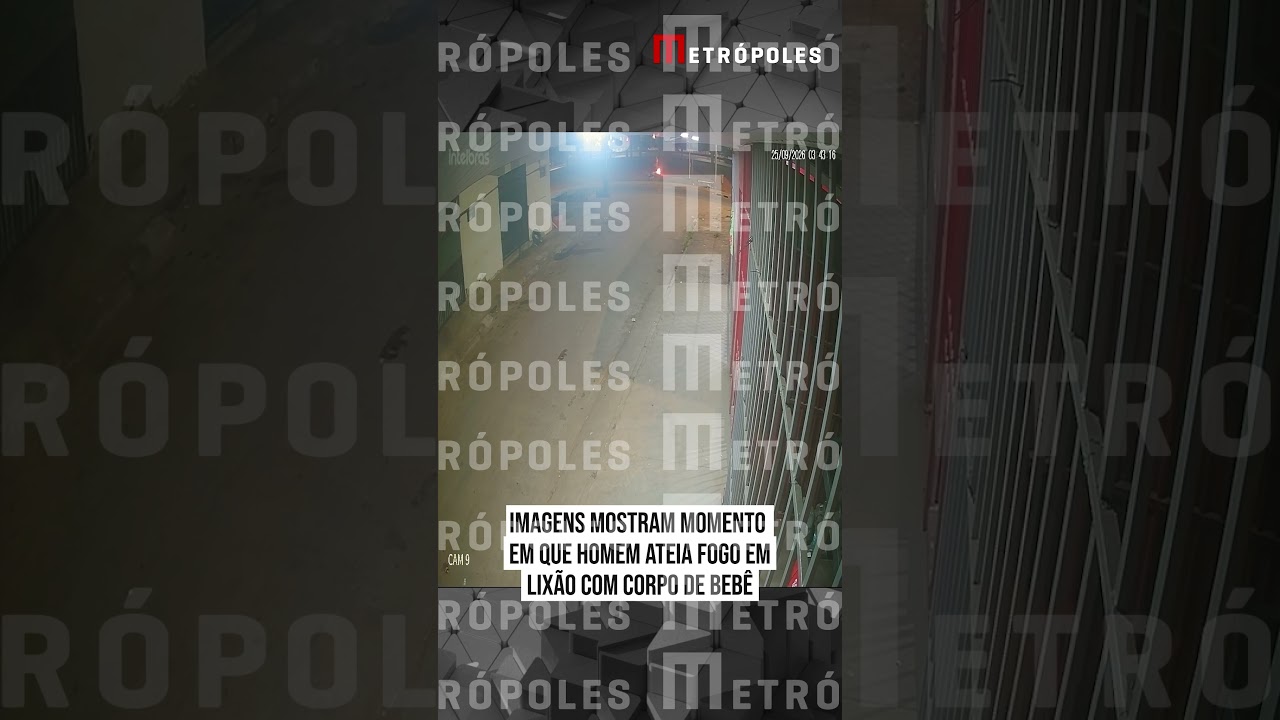 Imagens mostram momento em que homem ateia fogo em lixão com corpo de bebê