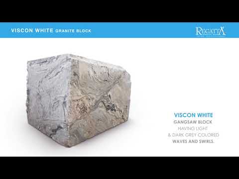 Viscon White Gangsaw Rough Granite Block From South Indian Quarry