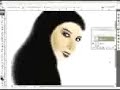 رسم على الفوتوشوب نانسي عجرم ادوبي دروس فن  Adobe Photoshop رسام يرسم رسمه nansy art clip جمال لمسات لمسة مهاره