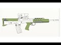 SA80 Rifle Drawing