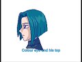 Side view of anime boy's head