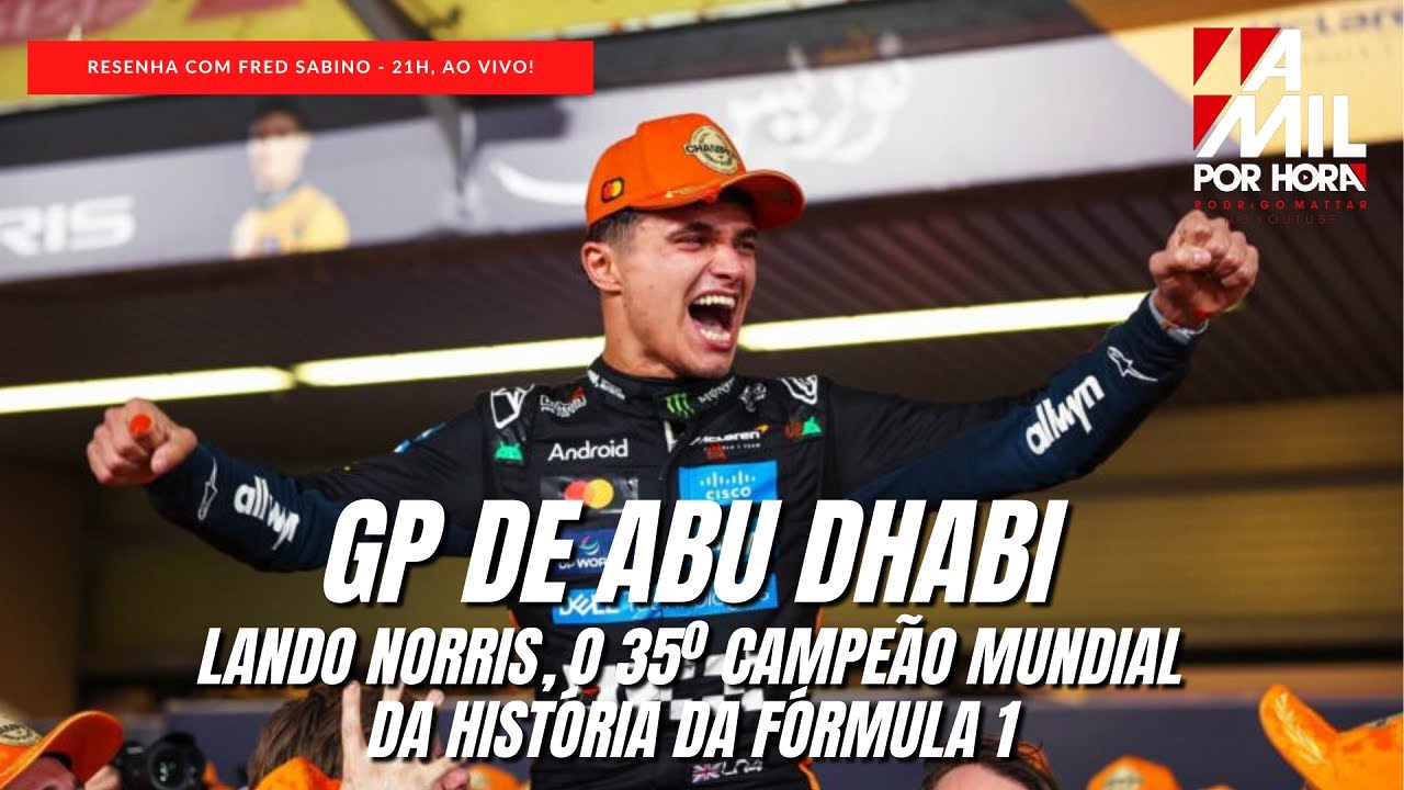 Resenha Do Gp De Abu Dhabi Com Fred Sabino | Ao Vivo | 21H