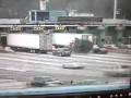 crazy truck accident on verrazano toll plaza