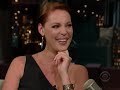katherine heigl on david letterman on july 20, 2009 talking about grey's anatomy and the ugly truth - out on july 24. twitter.com