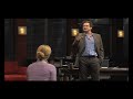 Bill Pullman and Julia Stiles in a scene from Oleanna, opening on Broadway on October 11. Visit www.OleannaonBroadway.com for details.