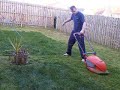 Mowing the lawn