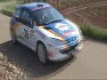 prova speciale alliste al rally citta' di casarano 2008 passaggi di pepe su 106 n° 74  e gruppo n3 206 rc e clio di pepe albino e mascia su renault clio rs n° 36 37 e 38 fine prova