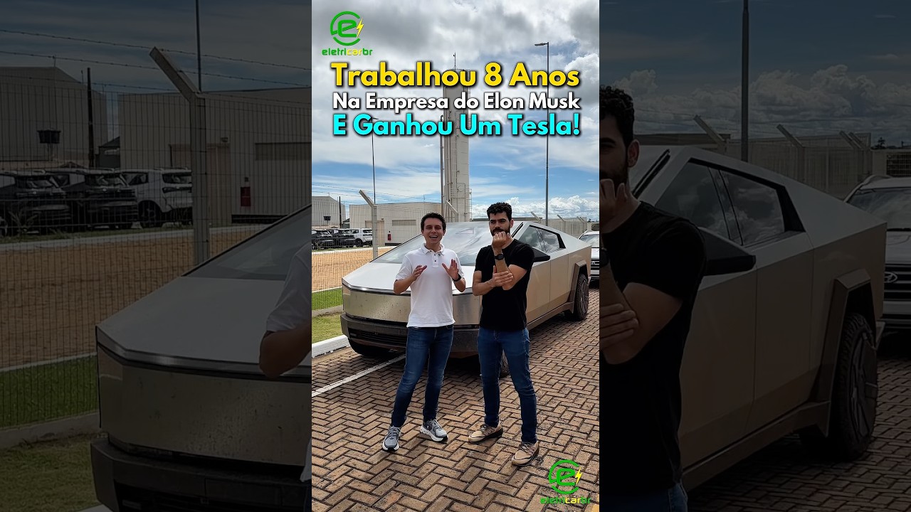 Ele Trabalhou 8 Anos Na Tesla e Ganhou um Tesla!