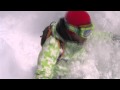 Skiing crazy deep powder in Waterfall Niseko Japanスキー