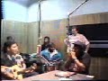 james cotton, greatest blues harmonica player with blind willy iglesia on guitar at radio del plata blues show in 1993, having fun.
