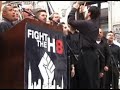 join the impact protest of prop 8 rally in nyc. gay men's chorus performs. speakers included congressman anthony weiner and former miss america kate shindle and heather matarazzo, among others.