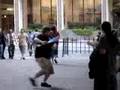 Nerds fighting with Light Sabers