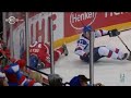 Julius Hudacek with a questionnable hit on Martin Erat in the semi-final between Slovakia and Czech Republic.