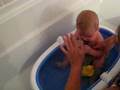 Tyler taking a bath