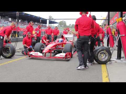 F1 Pit Stop and Burnouts at Ferrari Racing Days Sydney