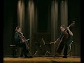 alexis descharmes au violoncelle et nicolas crosse � la contrebasse pour le dvd cross(e)road. www.nicolascrosse.com