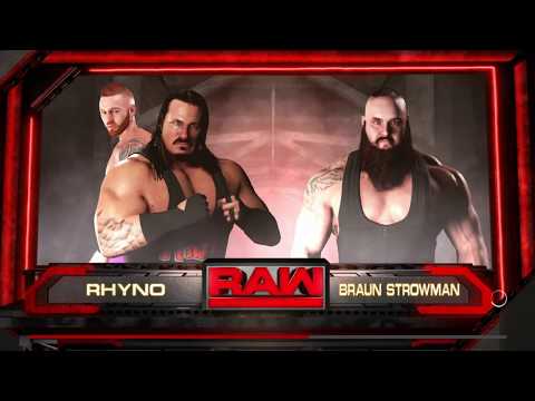 Braun Strowman vs. Rhyno | WWE RAW: Jan.1, 2018