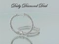 14k White Gold Womens Diamond Hoop Earrings 1.10 CT www.DailyDiamondDeal.com