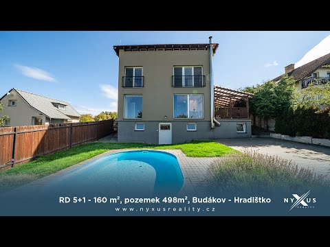 Video Prodej rodinného domu 5+1 - 160 m²,  pozemek 498m², bazén, Budákov - Hradištko