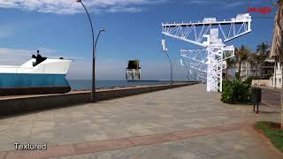 A Harbour from the live video of Pondicherry beach