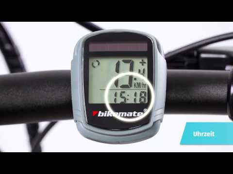 Fahrradcomputer, kabellos mit Solar