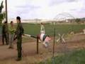 A dabka dance (clip from the The Syrian Bride, set on the Golan heights, currently held by Israel). Music and dance of this kind can be found in Lubnan (Lebanon), Souriya (Syria), Israel, Filistina (Palestine) and Urdun (Jordan).</p>
<p>The Syrian Bride deals with the preparations and problems surrounding the wedding of a young Druse woman who is about to move to Syria to live with her future husband and by this move loosing the right to return to the Golan.