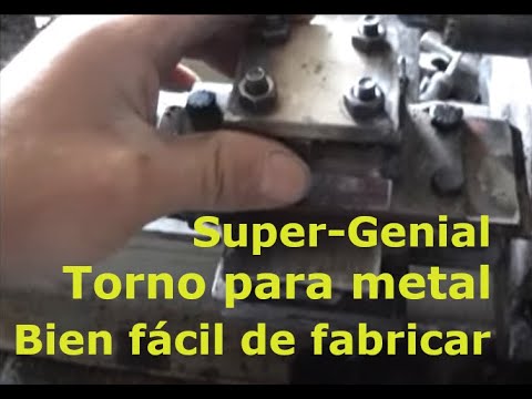 Torno casero - Como fabriqué mi torno, es un diseño casero, sin embargo funciona bien para trabajos sencillos, claro que se puede dar mucho más precisión con algunos ajuste...