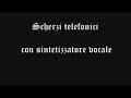 Scherzi telefonici / insulti con sintetizzatore vocale