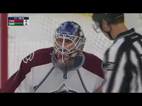 Video: Varlamov's glove leaves Pominville looking skyward in disbelief