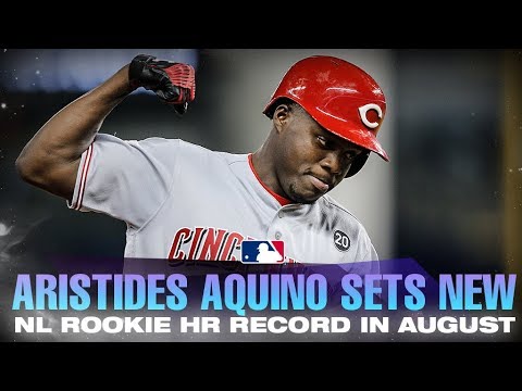 Video: Aquino sets new NL Rookie HR Record in August!