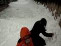 jugando con la nieve